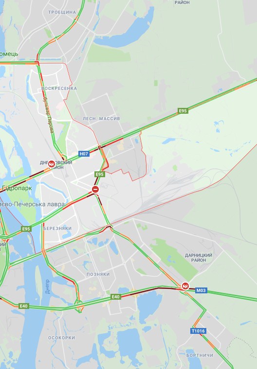 Киев сковали пробки